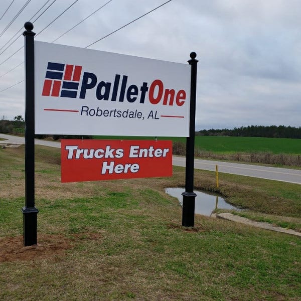 Pallet One Post And Panel Sign