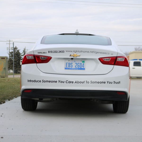 Right At Home Car Wrap 2 - Flint, MI