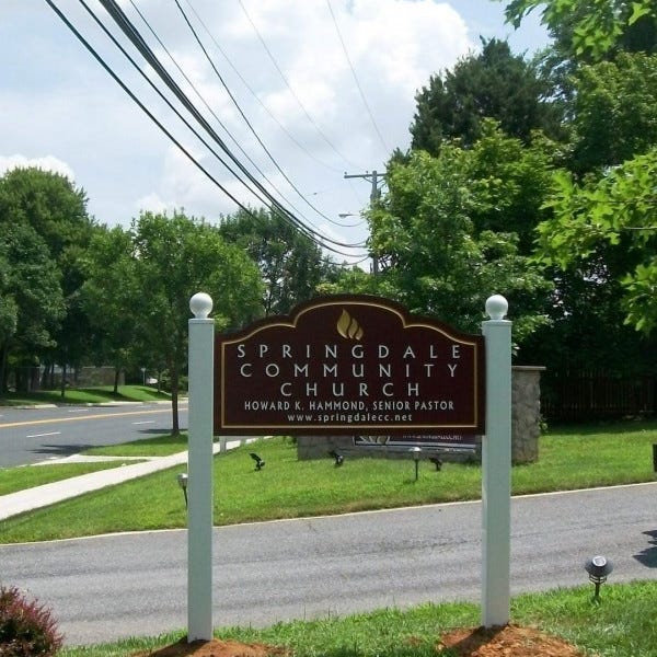Postandpanel Carved Signsignarama Silver Spring301 273 3462springdale Community Church
