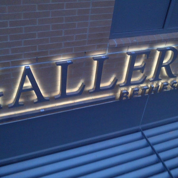 Stainless Steel Illuminated Backlit Sign Top Viewsignarama Silver Spring301 273 3462gallery Bethesda