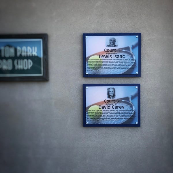 AVL Signs Aston Tennis Park Commemorative Standoff Plaques