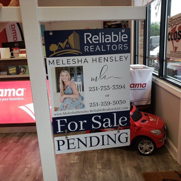 T-Post And Panel Real Estate Sign