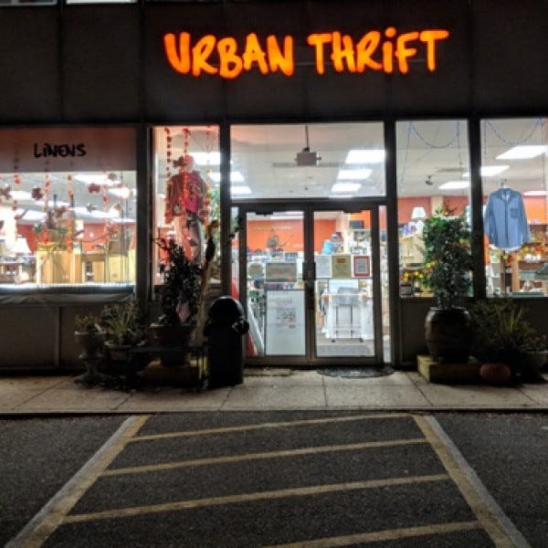 Night Illuminated Channel Letter Signurban Thrift Kensington Mdsmall
