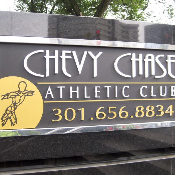 Arylic Dimensional Cut Letterssign A Rama Silver Spring301 273 3462chevy Chase Athletics Club