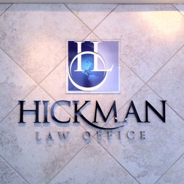Acrylic Dimensional Wall Signsign A Rama Silver Spring301 273 3462hickman Law Officesmall