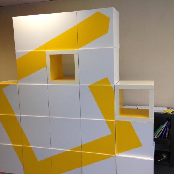 Panneaux PVC 3mm avec vinyl de decoupe jaune mat- ISSY LES MOULINEAUX