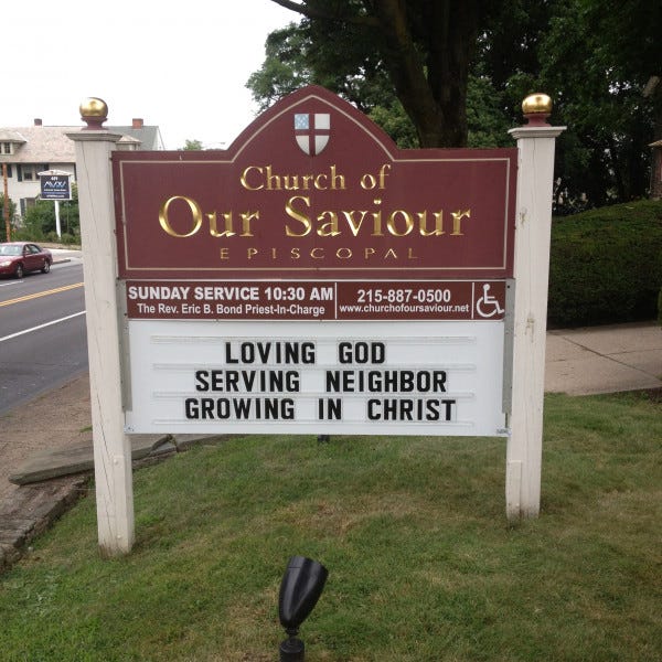 Carved Sign - Church Of Our Savior