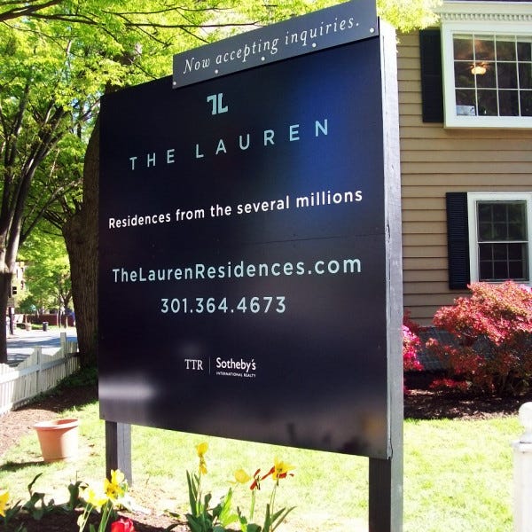 Real Estate Wood Site Signsign A Rama Silver Spring301 273 3462the Lauren Bethesda