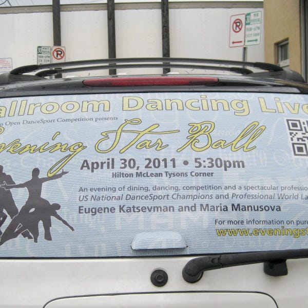 Washington Dancesport Window Perfvehicle Graphic