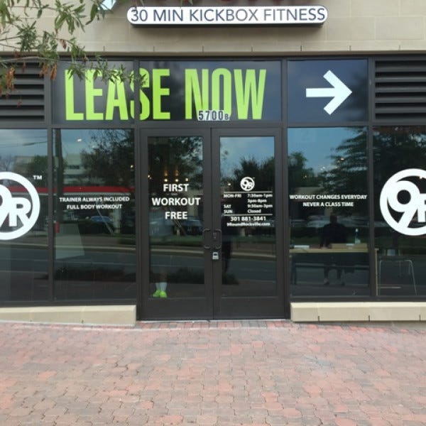White Vinyl Window Letteringsignarama Silver Spring9round Kickbox Fitnesssmall