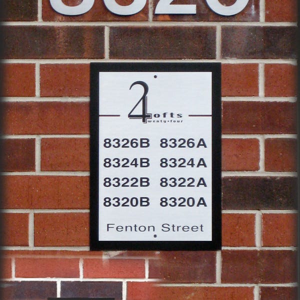 Lofts24outdoor Metal Address Sign