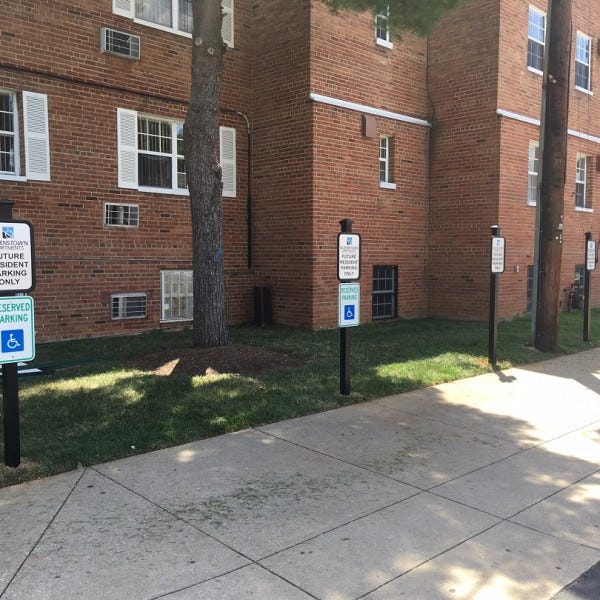 Aluminum Single Post Parking Signssignarama Silver Springqueenstown Apts Copy