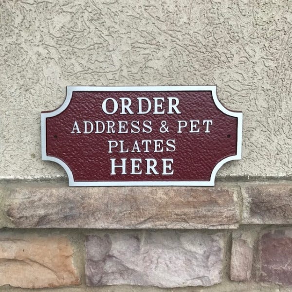 Cast Address Plaque 3