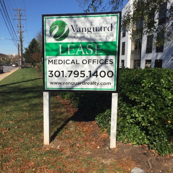 Wood Site Sign With Graphicssignarama Silver Springvanguard Realtysmall