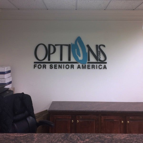3d Acrylic Logo Reception Sign With Standoffssignarama Silver Spring301 273 3462options For Senior Amerciaimg3912 1