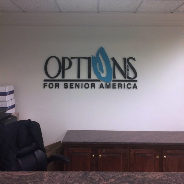 3d Acrylic Logo Reception Sign With Standoffssignarama Silver Spring301 273 3462options For Senior Amerciaimg3912 1