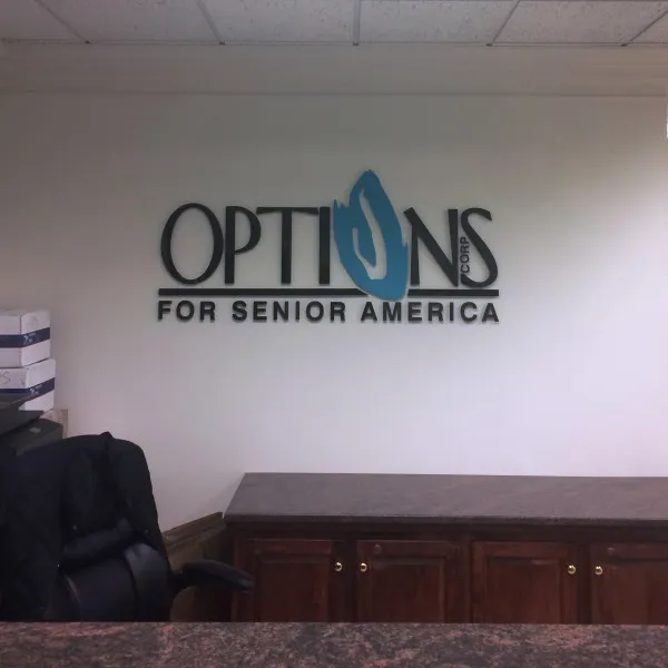 3d Acrylic Logo Reception Sign With Standoffssignarama Silver Spring301 273 3462options For Senior Amerciaimg3912 1
