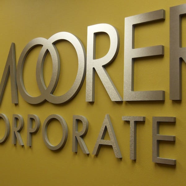 Amoorer Incorporated Dimensional Letters