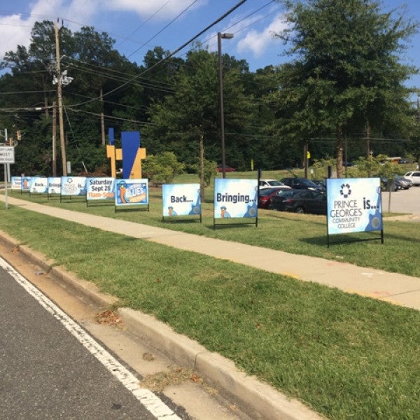Large Metal Real Estate Signs For Event Promotionsignarama Silver Springprince Georges Community Collegesmall
