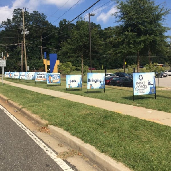 Large Metal Real Estate Signs For Event Promotionsignarama Silver Springprince Georges Community Collegesmall