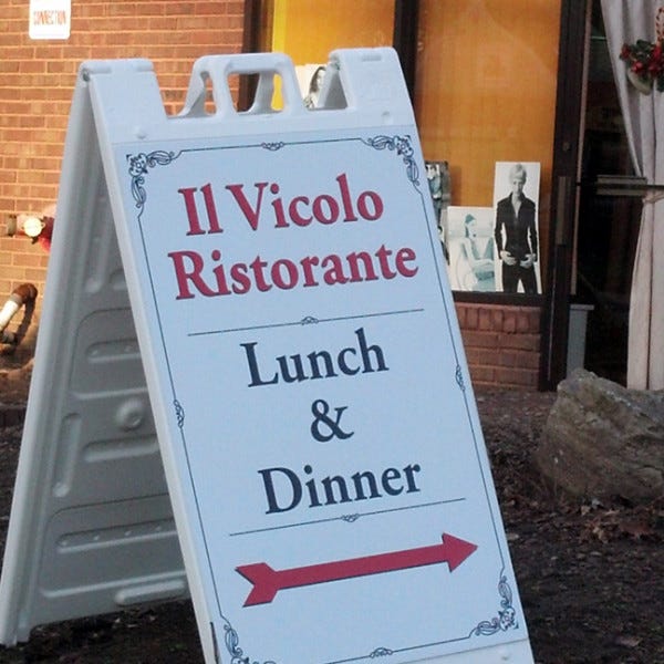 Ristorante- Sidewalk Sign_Roseland