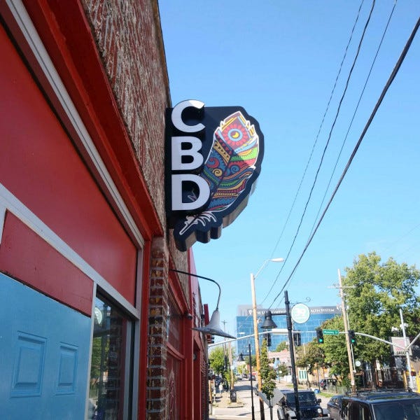 Midtown Kava Sign Cbd Perpendicular