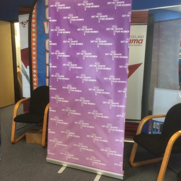 Get In Shape Banner Stand_Roseland