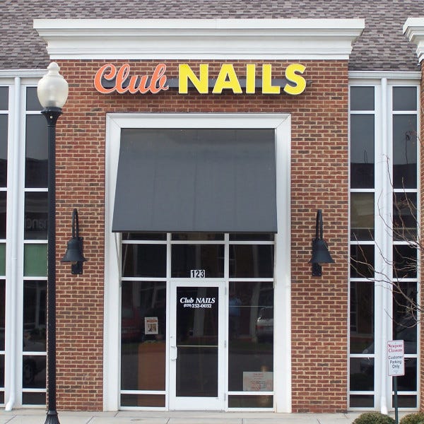 Club Nails Channel Letters On Raceway