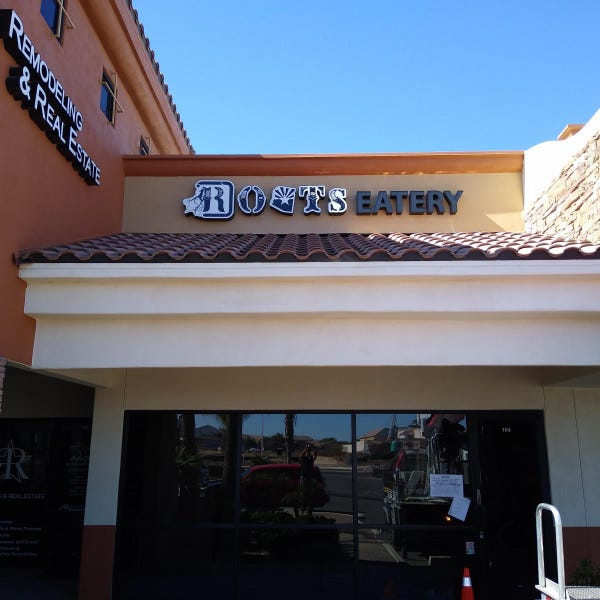 Building Signs-Roots Eatery