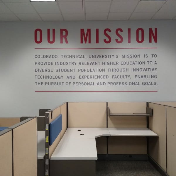 Wall Graphics- Colorado Technology University\' Mission