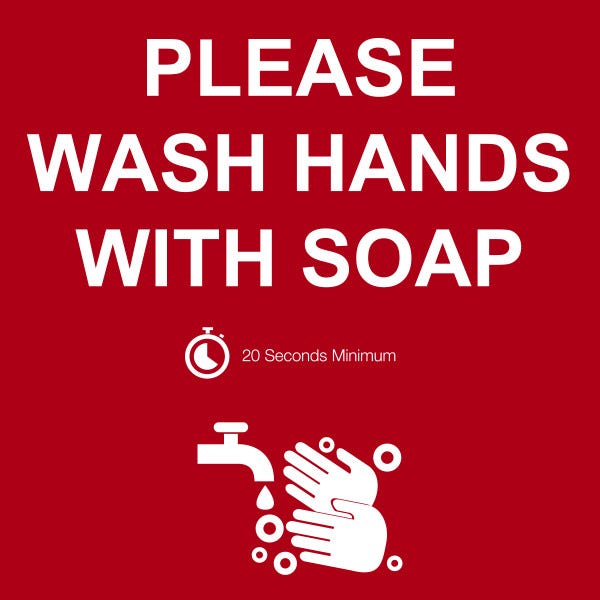 Wash Hands Sticker