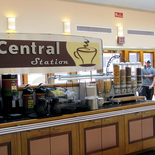 3d Cook Commons Central Station Dimensional Sign With Custom Bracket South Burlington Vt