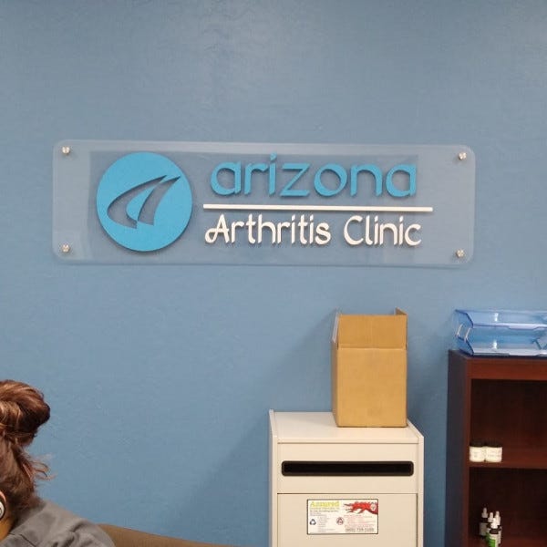 Lobby Sign-Arizona Arthritis Clinic