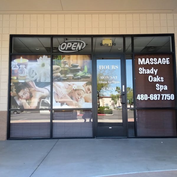 Window Graphics- Shady Oaks Spa