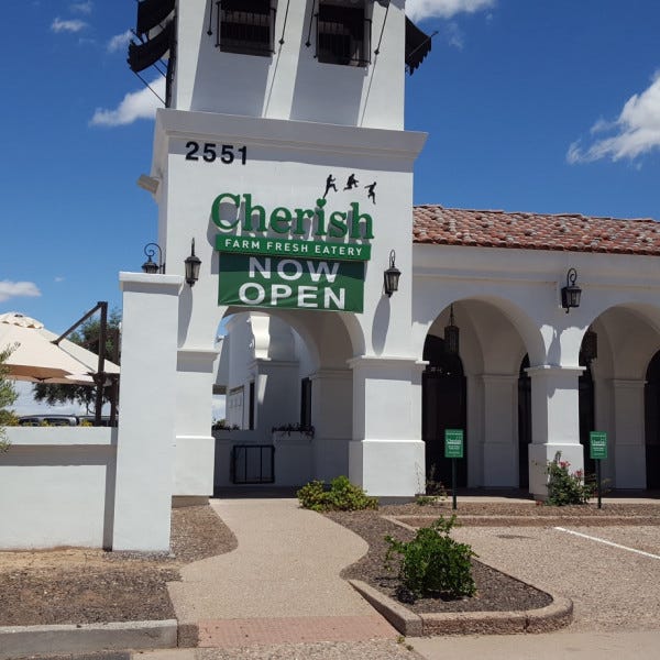 Building Sign-Cherish Farm Fresh Eatery