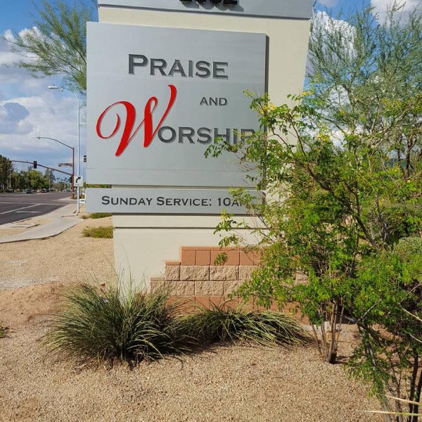 Monument Sign-Praise & Worship