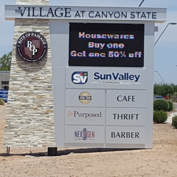 Monument Sign-The Village At Canyon State