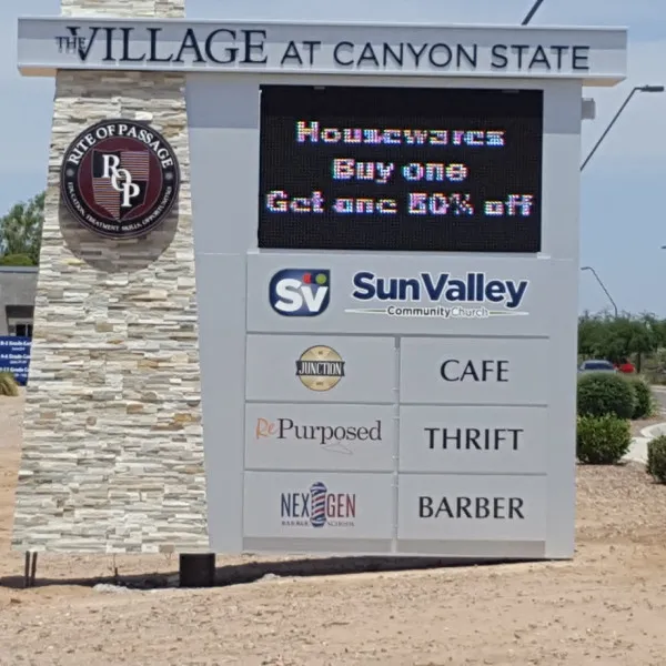 Monument Sign-The Village At Canyon State