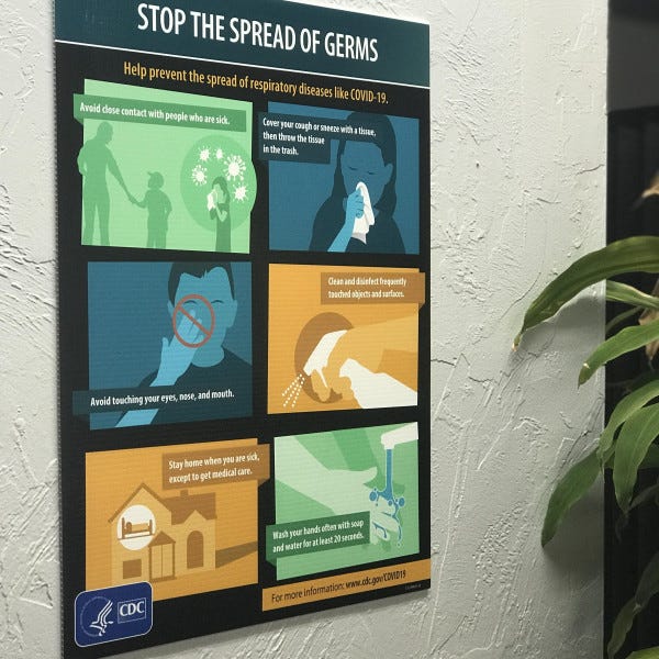 Stop The Spread Of Germs 18x24 Coroplast Sign Resized