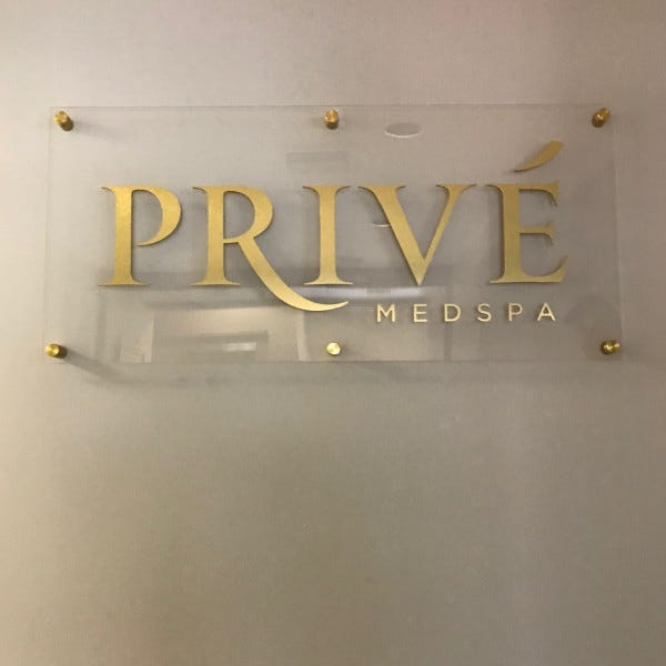 Prive Medspa Standoff Sign