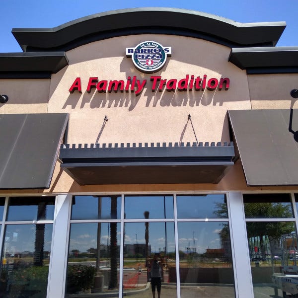 Building Sign- Barro\'s Pizza