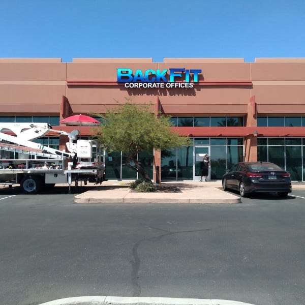 Building Sign- Backfit Corporate