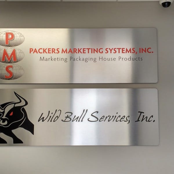 Lobby Sign- Packers Marketing Systems/Wild Bull Services