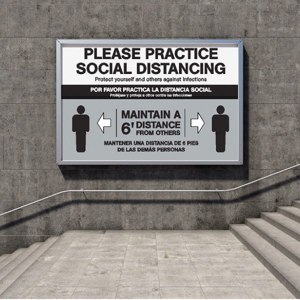 COVID Social Distancing Wall Sign