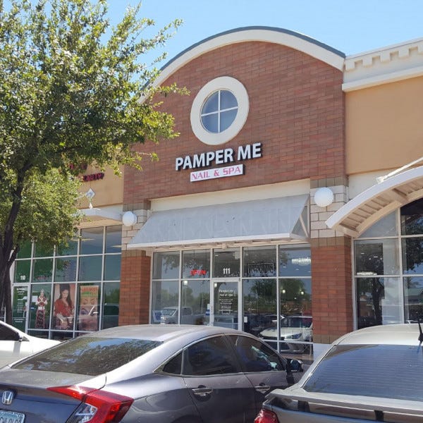Building Sign- Pamper Me Nail & Spa