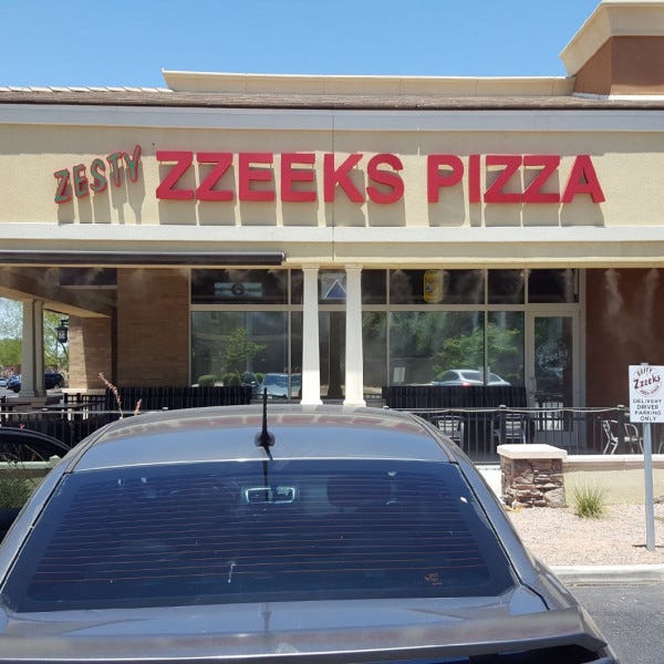 Building Sign- Zesty Zzeeks Pizza