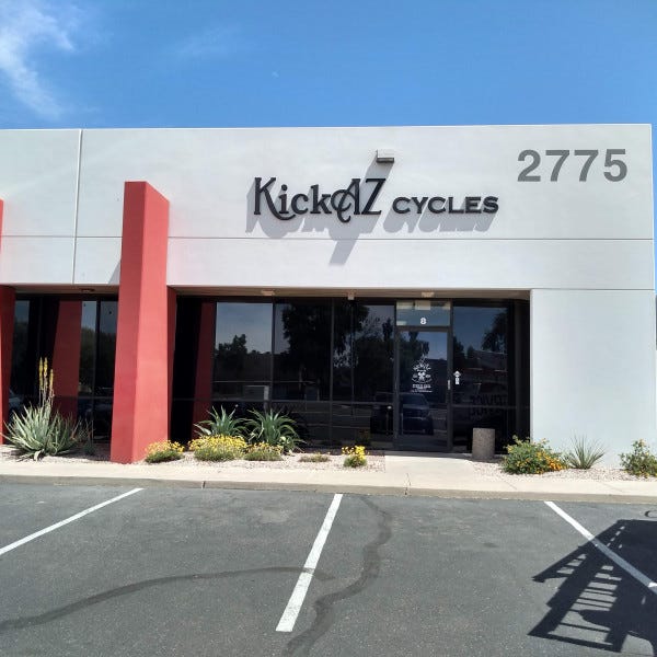 Building Sign- Kick AZ Cycles
