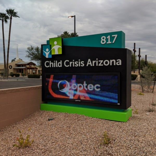 Monument Sign-Child Crisis Arizona