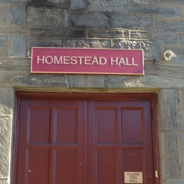 Carved Sign - Homestead Hall