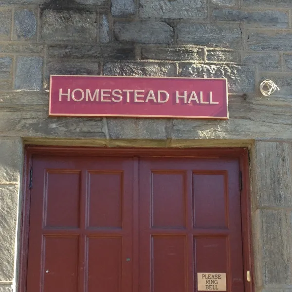 Carved Sign - Homestead Hall